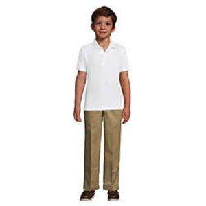 Lands End Boys Interlock School Uniform SS Polo Shirt, NWT